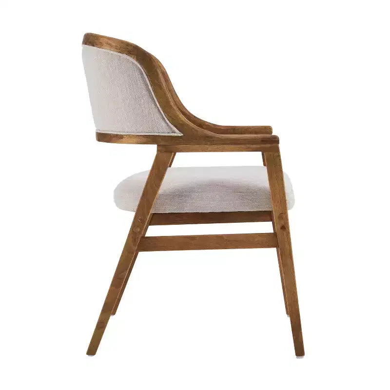 Christopher Knight Home Vera Chaises de salle à manger capitonnées en hévéa de style milieu de siècle (lot de 4)