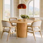 Christopher Knight Home Vera Chaises de salle à manger capitonnées en hévéa de style milieu de siècle (lot de 4)