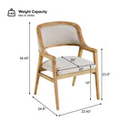 Christopher Knight Home Vera Chaises de salle à manger capitonnées en hévéa de style milieu de siècle (lot de 4)