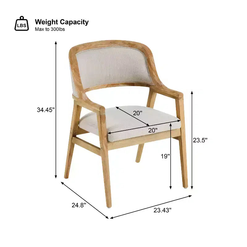 Christopher Knight Home Vera Chaises de salle à manger capitonnées en hévéa de style milieu de siècle (lot de 4)