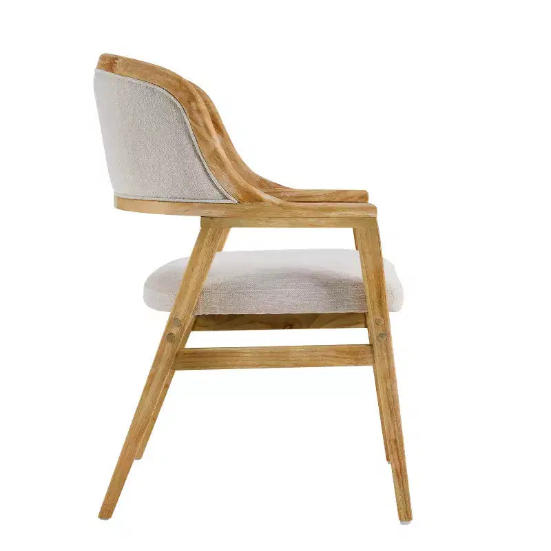 Christopher Knight Home Vera Chaises de salle à manger capitonnées en hévéa de style milieu de siècle (lot de 4)