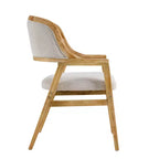 Christopher Knight Home Vera Chaises de salle à manger capitonnées en hévéa de style milieu de siècle (lot de 4)