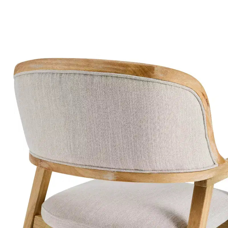 Christopher Knight Home Vera Chaises de salle à manger capitonnées en hévéa de style milieu de siècle (lot de 4)