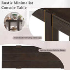Console rustique minimaliste GDFStudio Sam 47.25 avec tiroir caché et prise de courant latérale