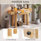 Console rustique minimaliste GDFStudio Sam 47.25 avec tiroir caché et prise de courant latérale