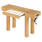 Console rustique minimaliste GDFStudio Sam 47.25 avec tiroir caché et prise de courant latérale