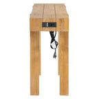 Console rustique minimaliste GDFStudio Sam 47.25 avec tiroir caché et prise de courant latérale