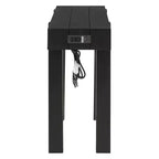 Console rustique minimaliste GDFStudio Sam 47.25 avec tiroir caché et prise de courant latérale