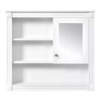 Meuble mural de salle de bain CASAINC 32'' avec miroir, étagères réglables et 4 étagères de rangement