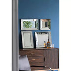 Miroir mural rectangulaire traditionnel ou plateau décoratif de 16,5 x 24 pouces