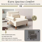 Fauteuil d'appoint Polibi surdimensionné avec accoudoirs circulaires et coussin lombaire