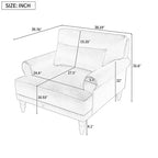 Fauteuil d'appoint Polibi surdimensionné avec accoudoirs circulaires et coussin lombaire