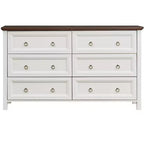 GDFStudio Tsubasa Modern Wooden Dresser with Drawers and Metal Round Knobs