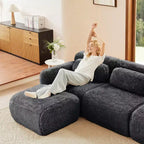 Canapé sans accoudoirs en forme de U, éponge haute densité 32D, fond antidérapant, aucun assemblage requis, conception ergonomique, combinaison libre, emballage sous vide pour salons/bureaux