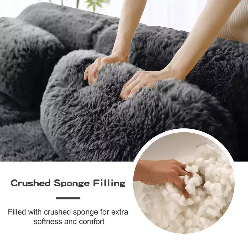Canapé sans accoudoirs en forme de U, éponge haute densité 32D, fond antidérapant, aucun assemblage requis, conception ergonomique, combinaison libre, emballage sous vide pour salons/bureaux