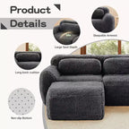 Canapé sans accoudoirs en forme de U, éponge haute densité 32D, fond antidérapant, aucun assemblage requis, conception ergonomique, combinaison libre, emballage sous vide pour salons/bureaux
