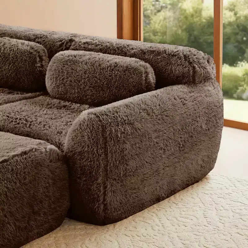 Canapé sans accoudoirs en forme de U, éponge haute densité 32D, fond antidérapant, aucun assemblage requis, conception ergonomique, combinaison libre, emballage sous vide pour salons/bureaux