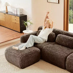 Canapé sans accoudoirs en forme de U, éponge haute densité 32D, fond antidérapant, aucun assemblage requis, conception ergonomique, combinaison libre, emballage sous vide pour salons/bureaux