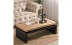 TUYOHW Table basse moderne en bois avec plateau flottant, table de salon rectangulaire élégante, table de canapé industrielle