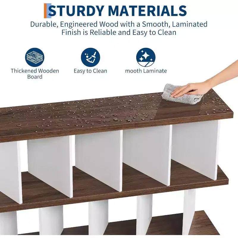 Étagère basse à 8 cubes – Meuble TV en bois avec panneaux arrière amovibles, meuble de rangement d'appoint moderne pour salon, chambre à coucher