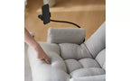 Chaise de jeu au sol, fauteuil de sol pivotant avec accoudoirs et support de téléphone, fauteuil de jeu inclinable pliant réglable sur 5 positions