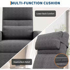 Fauteuil inclinable, Fauteuil inclinable réglable ergonomique surdimensionné, dossier haut, assise rembourrée, 2 poches latérales, siège de cinéma maison pour salon