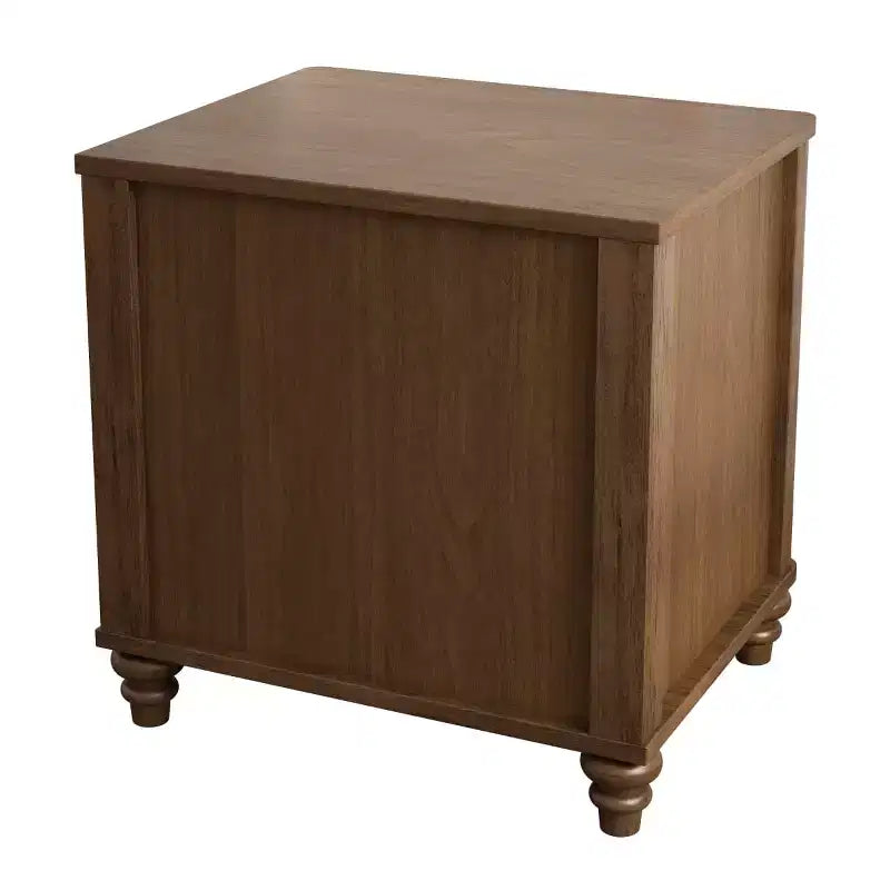 Ensemble de 2 tables de chevet avec design cannelé et tiroirs de rangement, table de nuit pour chambre, salon, entrée - Panipeachy