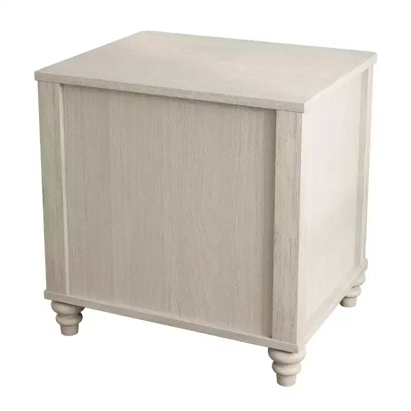 Ensemble de 2 tables de chevet avec design cannelé et tiroirs de rangement, table de nuit pour chambre, salon, entrée - Panipeachy