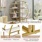 Étagère ouverte modulaire GDFStudio Beau Modern à 4 niveaux en bois et acier