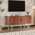 Meuble TV Acekool 120 cm, Meuble TV Moderne avec Portes Coulissantes et Rangement, pour Salon, Chambre