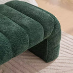 Banc Ottoman Moderne TUYOHW avec Rembourrage en Chenille Capitonnée, Banc de Bout de Lit Rectangulaire, Chaise Longue de Repos, Tabouret de Coiffeuse pour Salon, Entrée