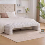 Banc Ottoman Moderne TUYOHW avec Rembourrage en Chenille Capitonnée, Banc de Bout de Lit Rectangulaire, Chaise Longue de Repos, Tabouret de Coiffeuse pour Salon, Entrée