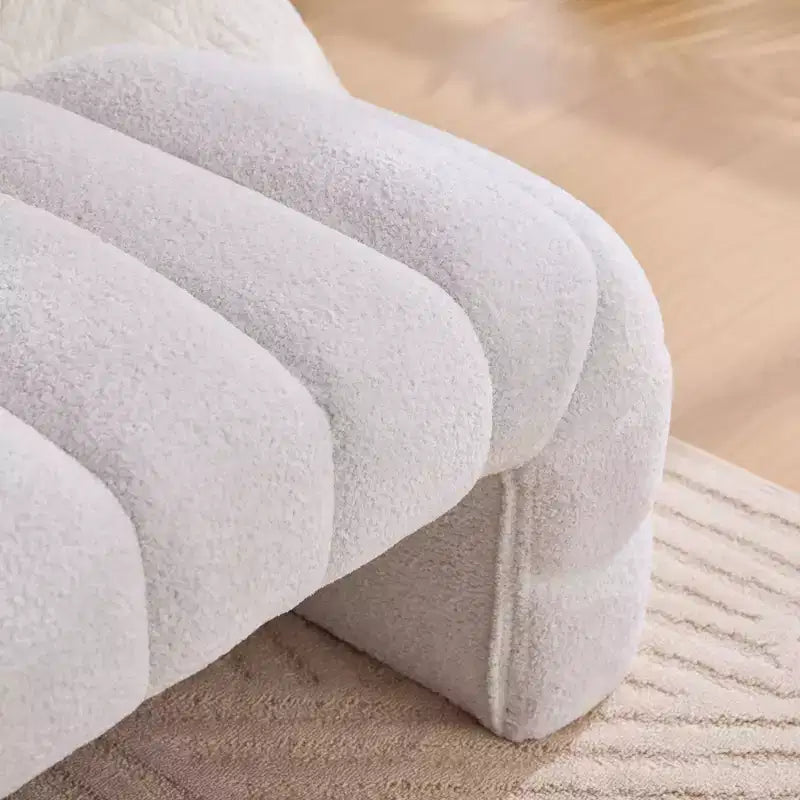Banc Ottoman Moderne TUYOHW avec Rembourrage en Chenille Capitonnée, Banc de Bout de Lit Rectangulaire, Chaise Longue de Repos, Tabouret de Coiffeuse pour Salon, Entrée