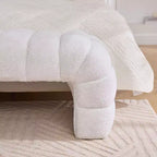 Banc Ottoman Moderne TUYOHW avec Rembourrage en Chenille Capitonnée, Banc de Bout de Lit Rectangulaire, Chaise Longue de Repos, Tabouret de Coiffeuse pour Salon, Entrée
