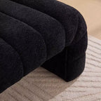 Banc Ottoman Moderne TUYOHW avec Rembourrage en Chenille Capitonnée, Banc de Bout de Lit Rectangulaire, Chaise Longue de Repos, Tabouret de Coiffeuse pour Salon, Entrée