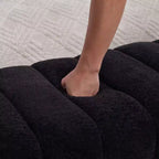Banc Ottoman Moderne TUYOHW avec Rembourrage en Chenille Capitonnée, Banc de Bout de Lit Rectangulaire, Chaise Longue de Repos, Tabouret de Coiffeuse pour Salon, Entrée