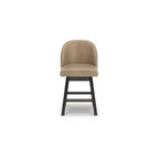Tabourets de bar pivotants rembourrés à hauteur de comptoir Neymorton Signature Design by Ashley, lot de 2, similicuir marron