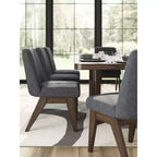 Signature Design by Ashley Kendamor, chaise de salle à manger rembourrée, lot de 2, gris foncé