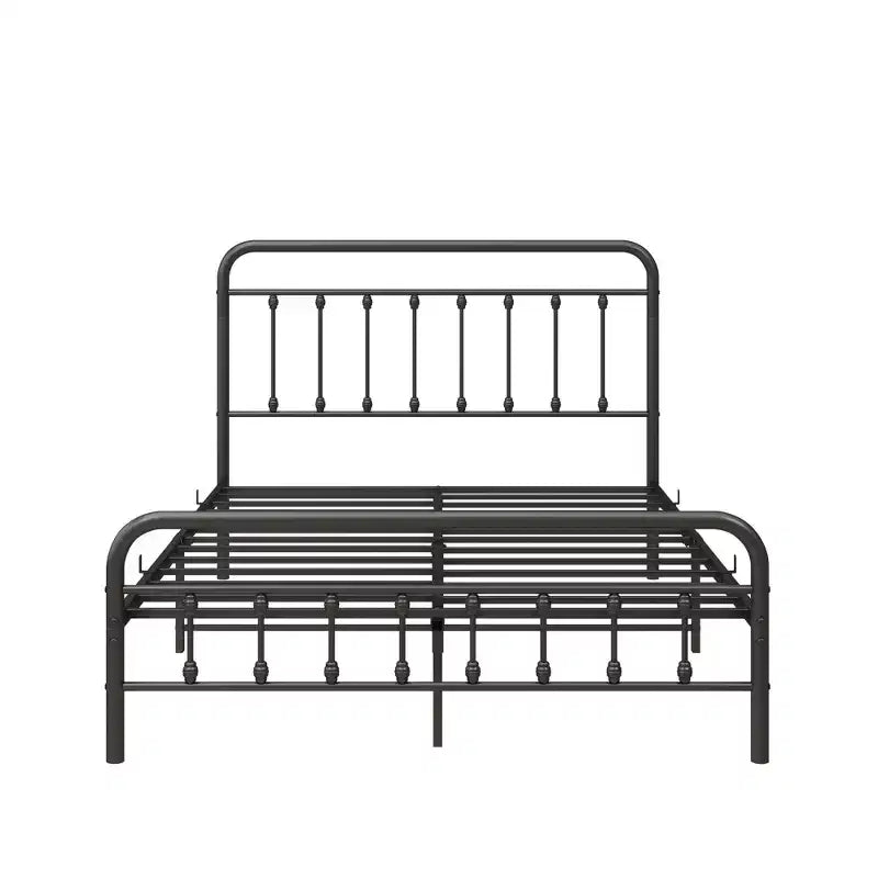 MAYEERTY Lit Plateforme en Métal Grand Format avec Support à Lattes Robuste et Rangement Sous le Lit pour Chambre à Coucher