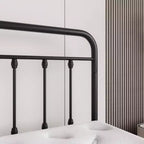 MAYEERTY Lit Plateforme en Métal Grand Format avec Support à Lattes Robuste et Rangement Sous le Lit pour Chambre à Coucher