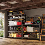 Étagères de rangement à 5 niveaux pour garage, étagère métallique robuste réglable, étagères de garage pour sous-sol, entrepôt, cellier, placard, cuisine