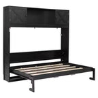 Lit escamotable pleine grandeur Whisen avec armoires de rangement