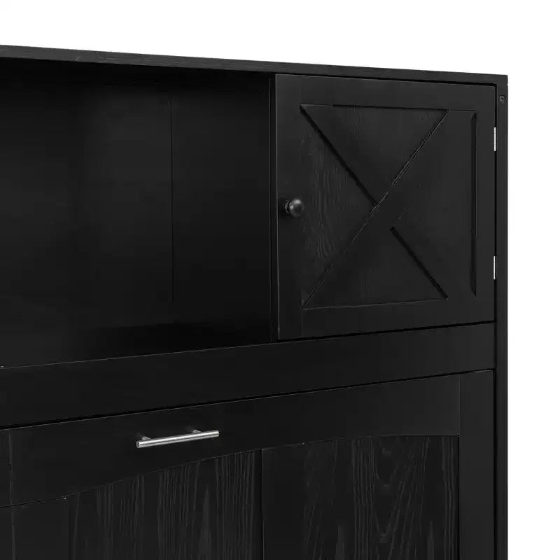 Lit escamotable pleine grandeur Whisen avec armoires de rangement