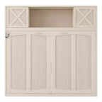 Lit escamotable pleine grandeur Whisen avec armoires de rangement