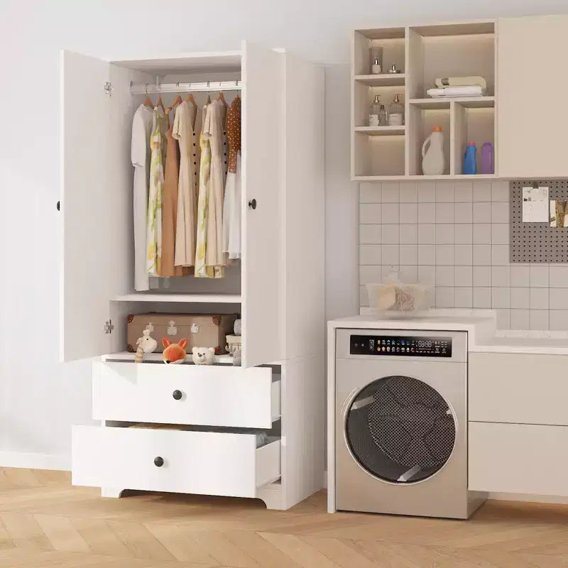 COZONY Armoire de rangement à 2 portes, buffet/bahut en MDF à panneau plat pour chambre, salle à manger et maison