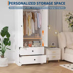 COZONY Armoire de rangement à 2 portes, buffet/bahut en MDF à panneau plat pour chambre, salle à manger et maison