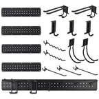 Tool Organizer, Garage Organizer  66 16 Pcs Heavy-Duty Wall Mount Garden Tool Storage with 12 Adjustable Hooks