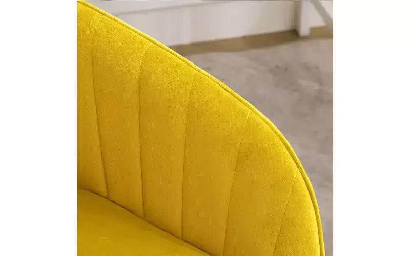 TUYOHW Chaise de bureau ergonomique de luxe, chaise de bureau à domicile en velours avec base en métal plaqué or, chaise pivotante réglable
