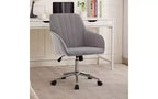 TUYOHW Chaise de bureau ergonomique de luxe, chaise de bureau à domicile en velours avec base en métal plaqué or, chaise pivotante réglable