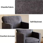 Fauteuil de lecture moderne Okak avec accoudoirs et dossier, chaise confortable avec cadre en bois, chaise de salon pour salle d'attente, salle de réception